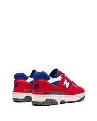 Мужские красные кожаные низкие кеды от New Balance