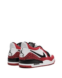 Мужские красные кожаные низкие кеды от Jordan