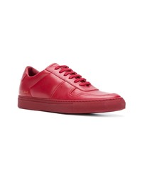 Мужские красные кожаные низкие кеды от Common Projects