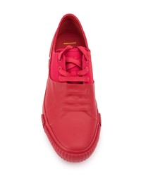 Мужские красные кожаные низкие кеды от Both