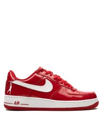 Мужские красные кожаные низкие кеды от Nike