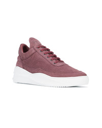 Мужские красные кожаные низкие кеды от Filling Pieces