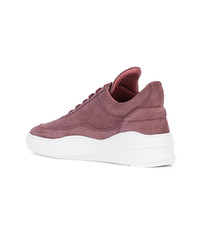 Мужские красные кожаные низкие кеды от Filling Pieces