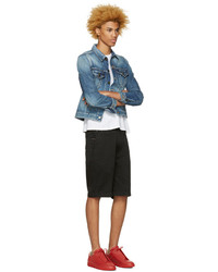 Мужские красные кожаные низкие кеды от Maison Margiela