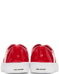 Женские красные кожаные низкие кеды от Junya Watanabe