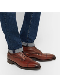 Мужские красные кожаные повседневные ботинки от Edward Green