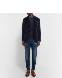 Мужские красные кожаные повседневные ботинки от Edward Green