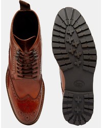 Мужские красные кожаные повседневные ботинки от Base London