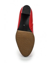 Красные кожаные полусапоги от Ascalini