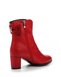 Красные кожаные полусапоги от Ascalini