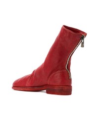Красные кожаные полусапоги от Guidi
