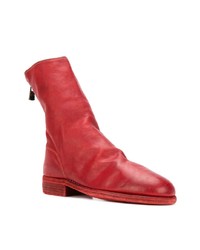 Красные кожаные полусапоги от Guidi