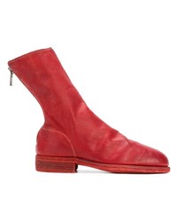 Красные кожаные полусапоги от Guidi