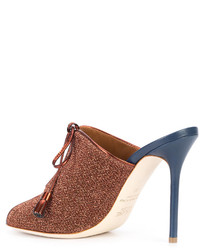 Красные кожаные сабо от Malone Souliers