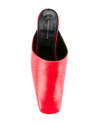 Красные кожаные сабо от Dorateymur