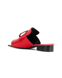 Красные кожаные сабо от Dorateymur