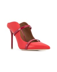 Красные кожаные сабо от Malone Souliers