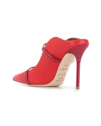 Красные кожаные сабо от Malone Souliers