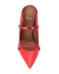 Красные кожаные сабо от Malone Souliers