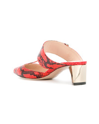 Красные кожаные сабо от Nicholas Kirkwood