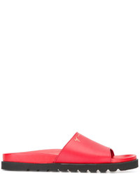 Мужские красные кожаные сандалии от Giuseppe Zanotti Design
