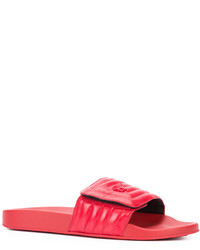 Мужские красные кожаные сандалии от Versace