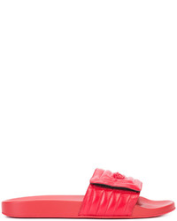 Мужские красные кожаные сандалии от Versace