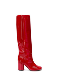 Красные кожаные сапоги от Maison Margiela
