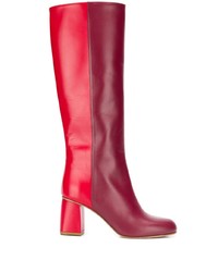Красные кожаные сапоги от RED Valentino