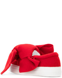 Женские красные кожаные слипоны от Joshua Sanders