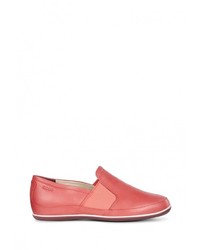 Мужские красные кожаные слипоны от Ecco