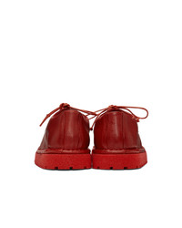 Красные кожаные туфли дерби от Marsèll