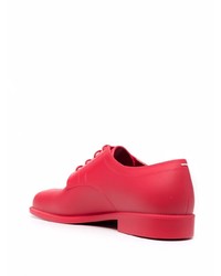 Красные кожаные туфли дерби от Maison Margiela