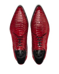 Красные кожаные туфли дерби от Dolce & Gabbana