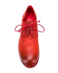 Красные кожаные туфли дерби от Marsèll
