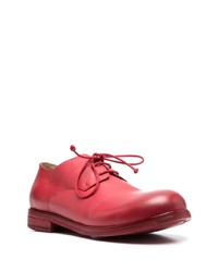 Красные кожаные туфли дерби от Marsèll