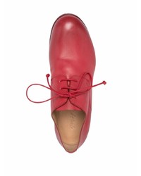Красные кожаные туфли дерби от Marsèll