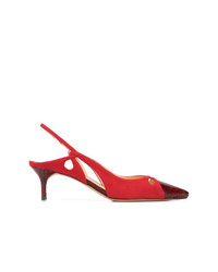 Красные кожаные туфли с вырезом от Alexandre Birman