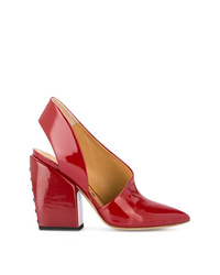 Красные кожаные туфли с вырезом от Petar Petrov