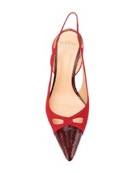 Красные кожаные туфли с вырезом от Alexandre Birman