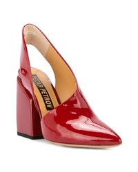 Красные кожаные туфли с вырезом от Petar Petrov