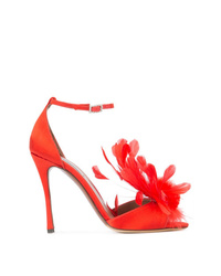 Красные кожаные туфли с вырезом от Tabitha Simmons