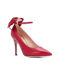Красные кожаные туфли с украшением от Gucci