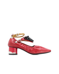 Красные кожаные туфли с украшением от Toga Pulla