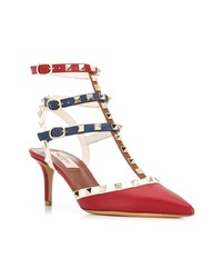 Красные кожаные туфли с шипами от Valentino