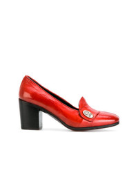 Красные кожаные туфли от Alberto Fasciani