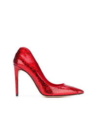 Красные кожаные туфли от Alexander McQueen