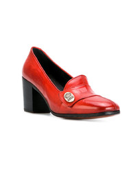 Красные кожаные туфли от Alberto Fasciani