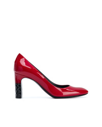 Красные кожаные туфли от Bottega Veneta