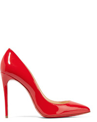 Красные кожаные туфли от Christian Louboutin